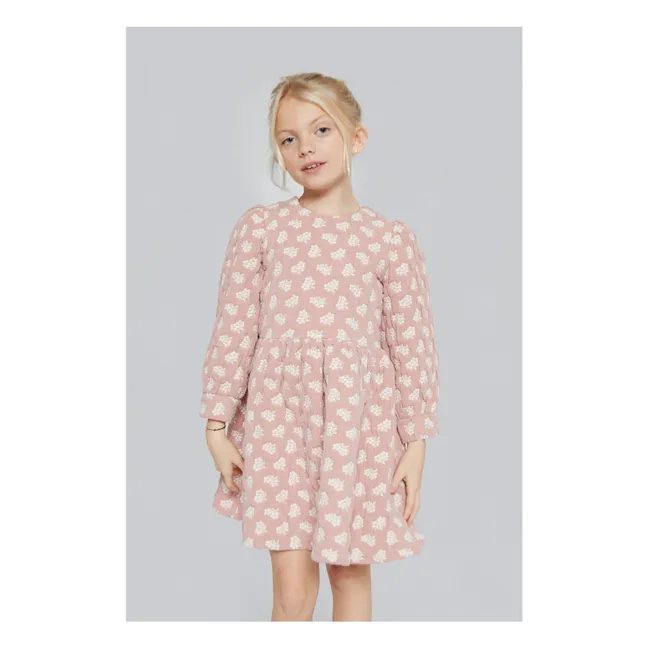 Abito Anita Fleurie Jacquard in cotone biologico | Rose poudré
