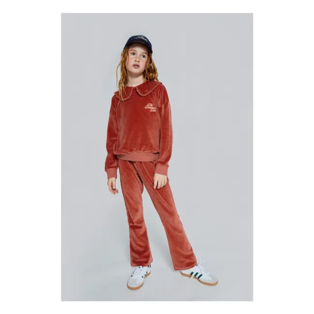 Jogger Aurora in velluto | Rosa antico