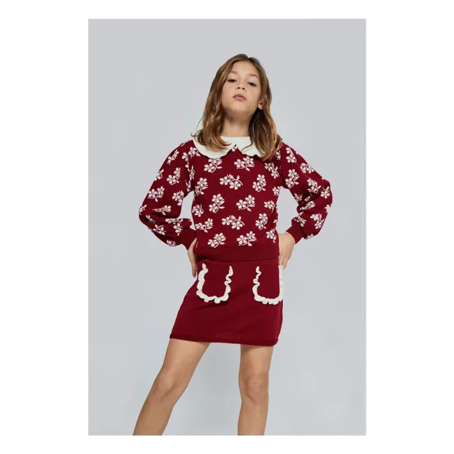 Jupe Lila Laine Mérinos | Rouge