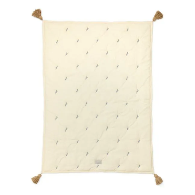 Blueberries embroidered blanket