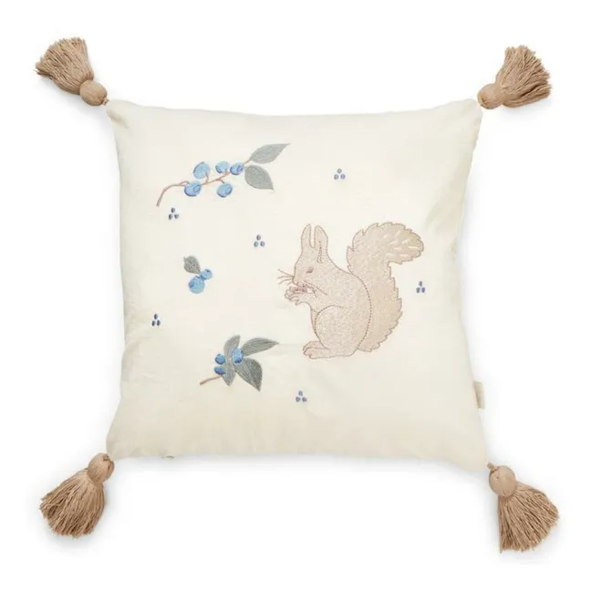 Cuscino ricamato con mirtilli