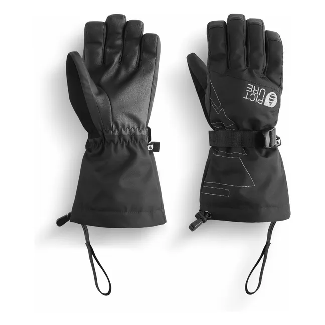Graby Recycled Fiber Ski Gloves | Black