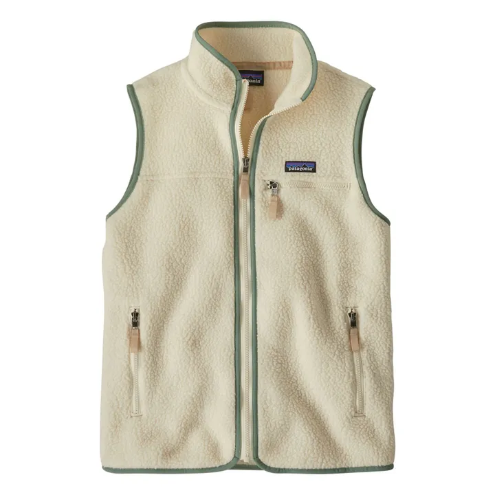 Veste Sans Manches Retro Pile Fibres Recyclées | Beige- Image produit n°0