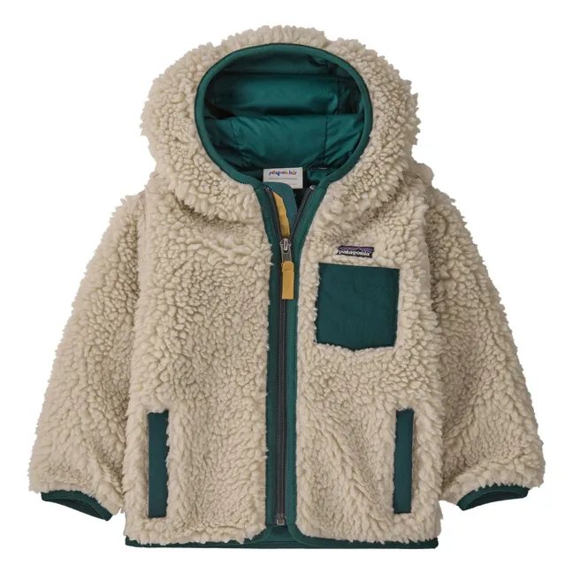 Veste Polaire à Capuche Retro-X Fibres Recyclées | Vert