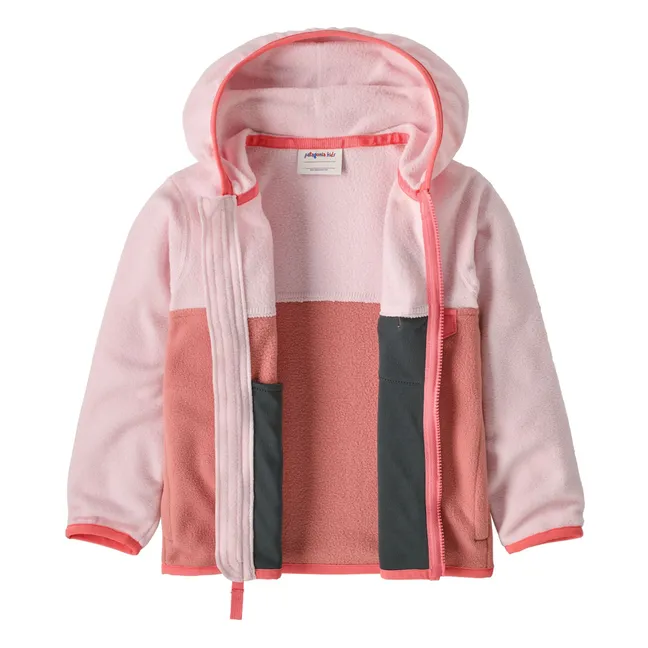 Micro D Snap-T Recycled Fiber Fleece Baby Jacket | Pink