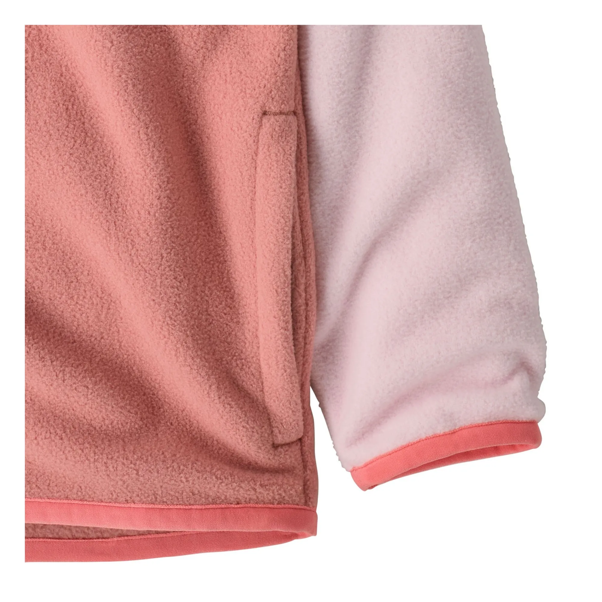 Chaqueta para bebé de forro polar de fibra reciclada Micro D Snap-T | Rosa- Imagen del producto n°3