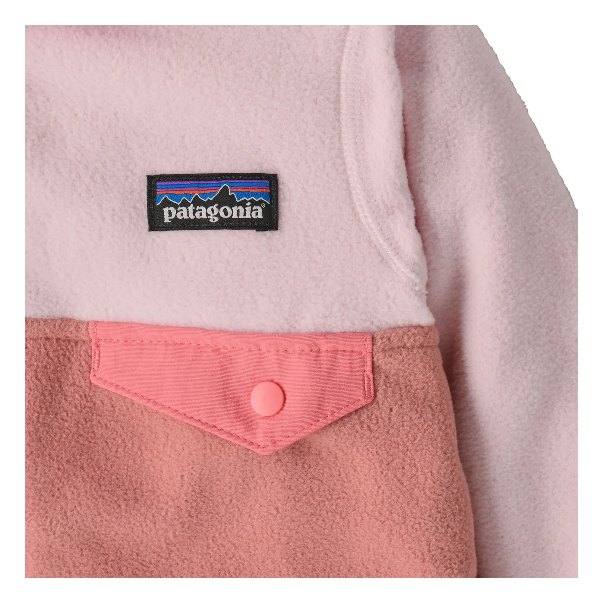 Chaqueta para bebé de forro polar de fibra reciclada Micro D Snap-T | Rosa- Imagen del producto n°2