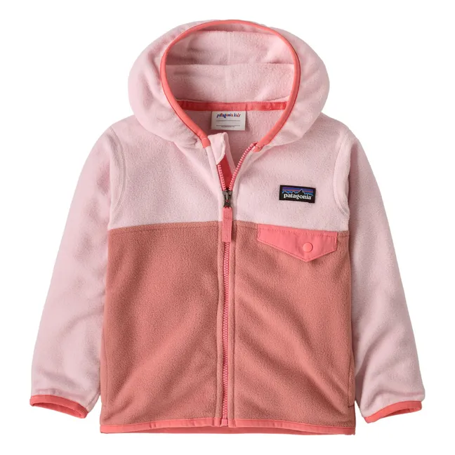 Micro D Snap-T Recycled Fiber Fleece Baby Jacket | Pink