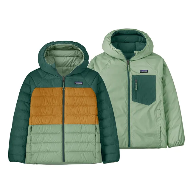 Doudoune Réversible Down Fibres Recyclées | Vert pâle