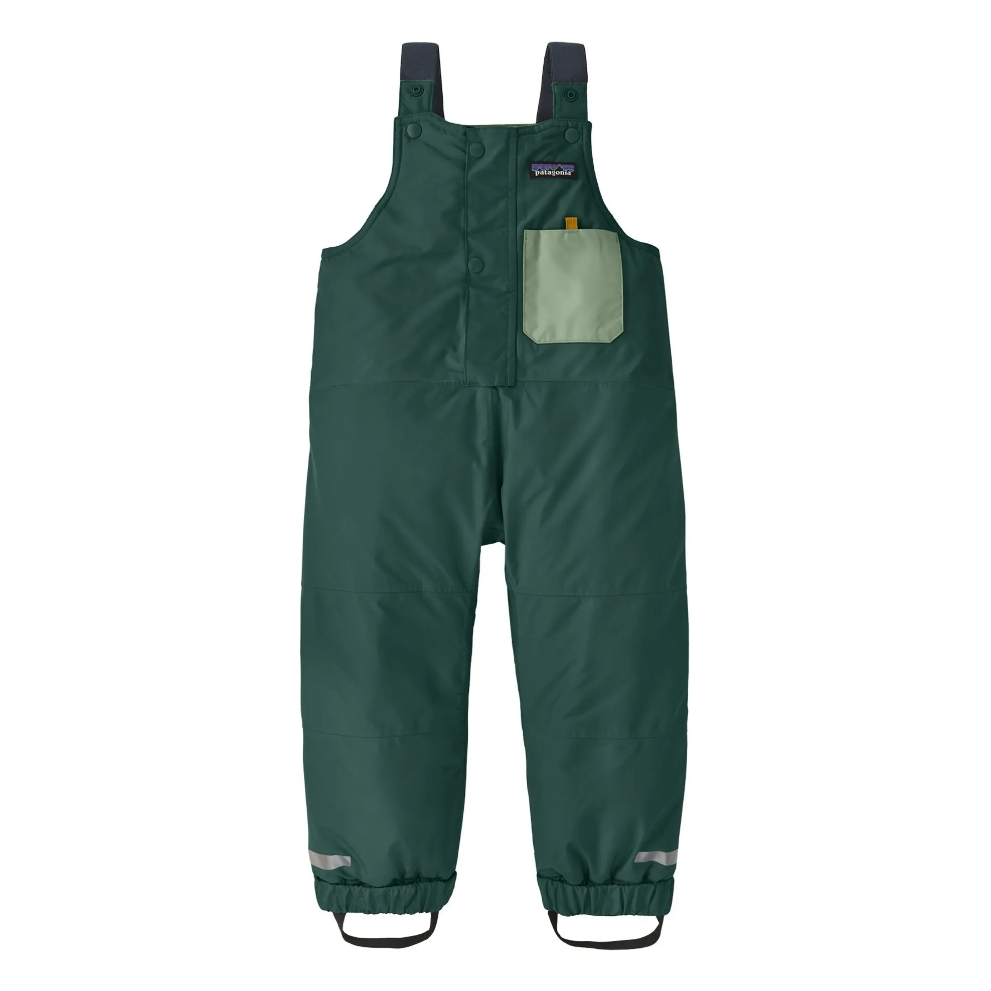 Patagonia Green Ski Dungarees Snow Pile Recycled Fibers