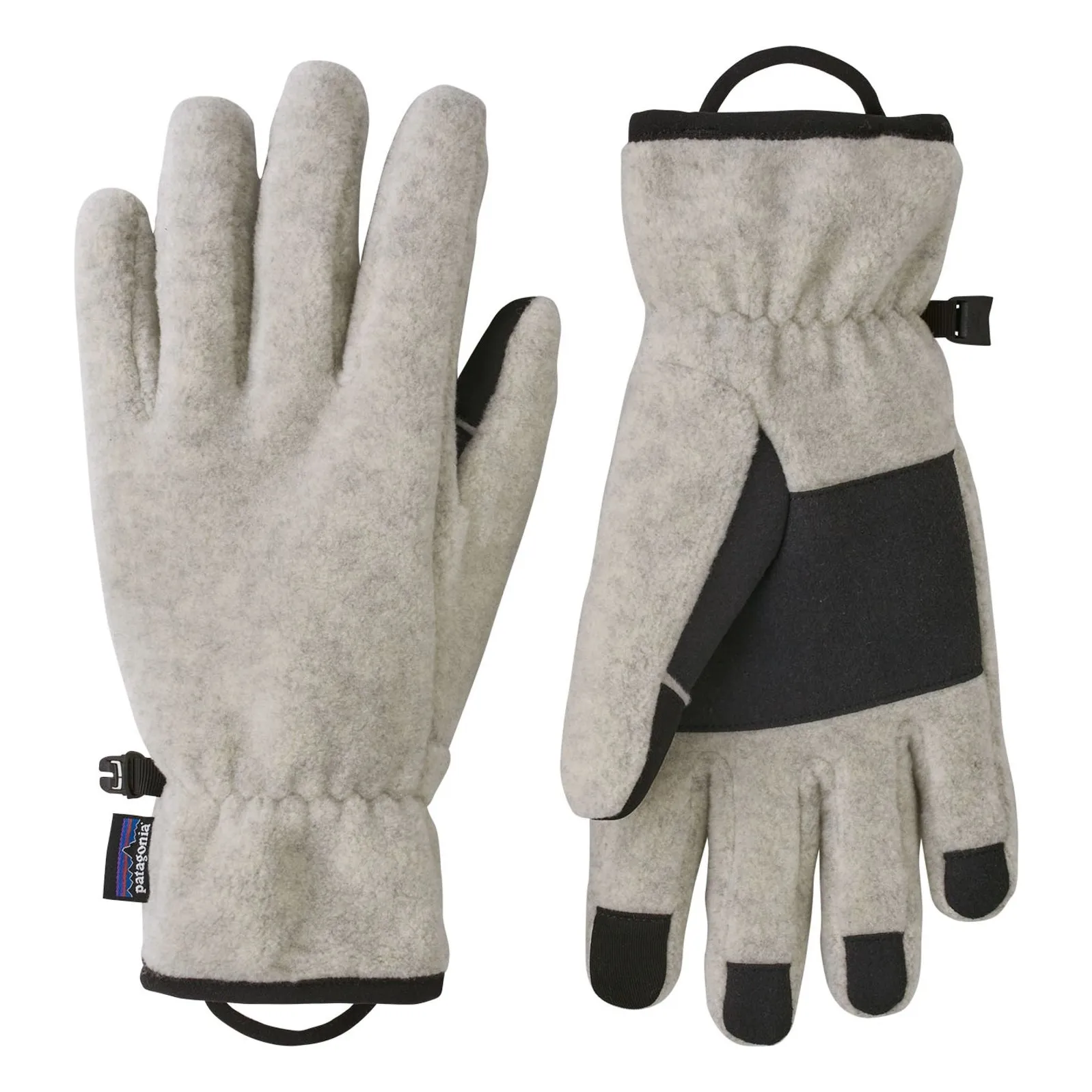 Patagonia Light Grey Synch Recycled Fiber Gloves