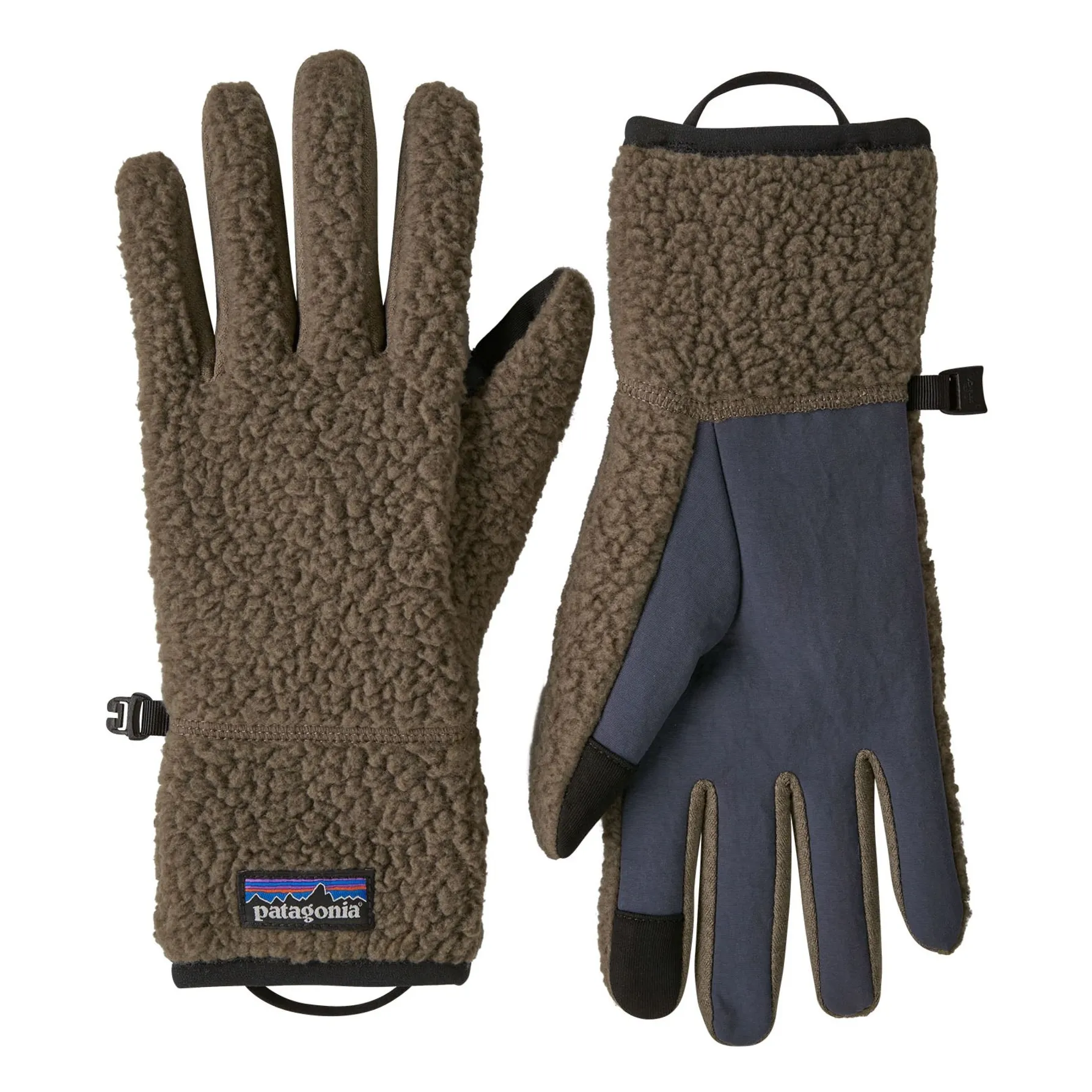 Patagonia Brown Retro Pile Recycled Fiber Gloves