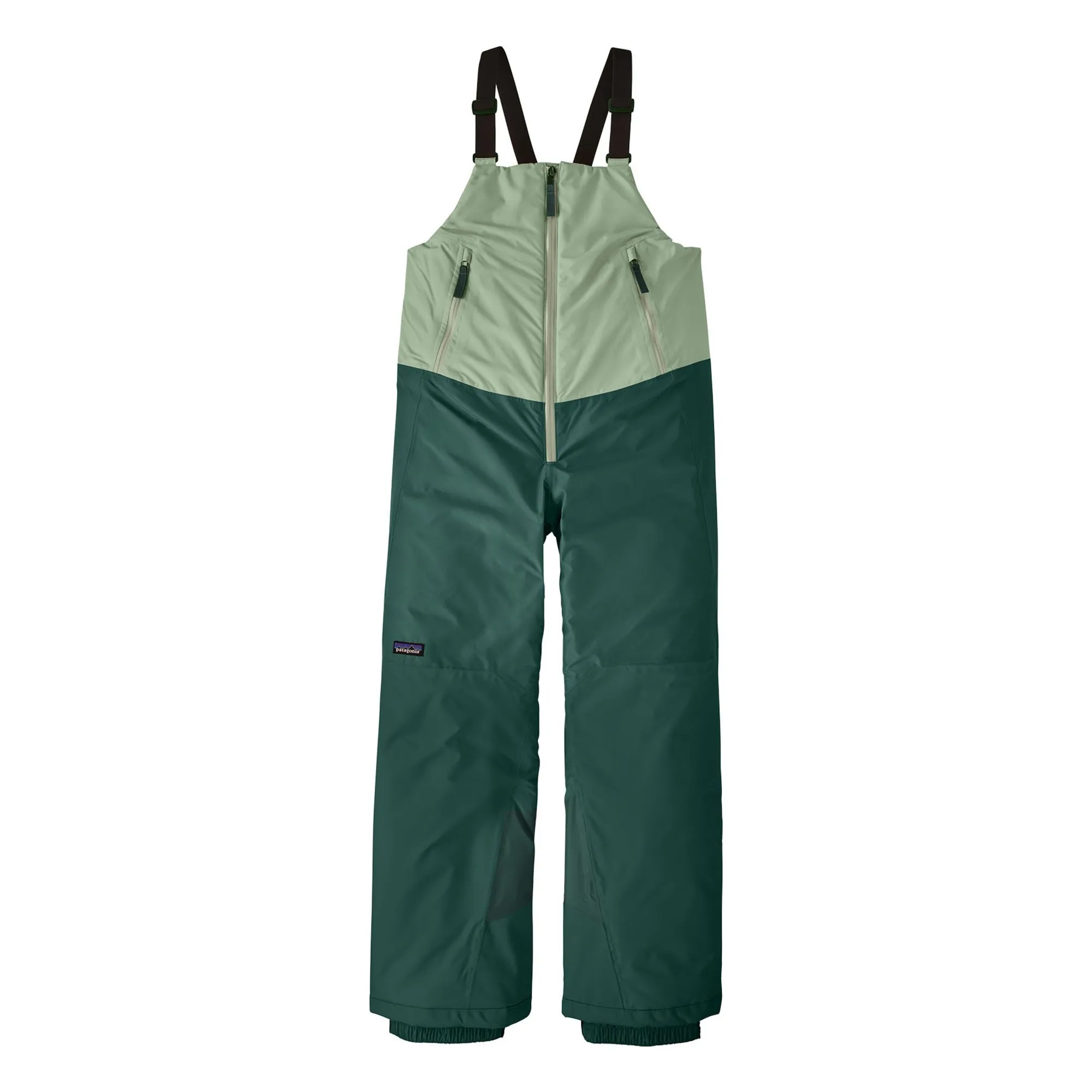 Patagonia Girls Green Powder Town Recycled Fiber Ski Dungarees
