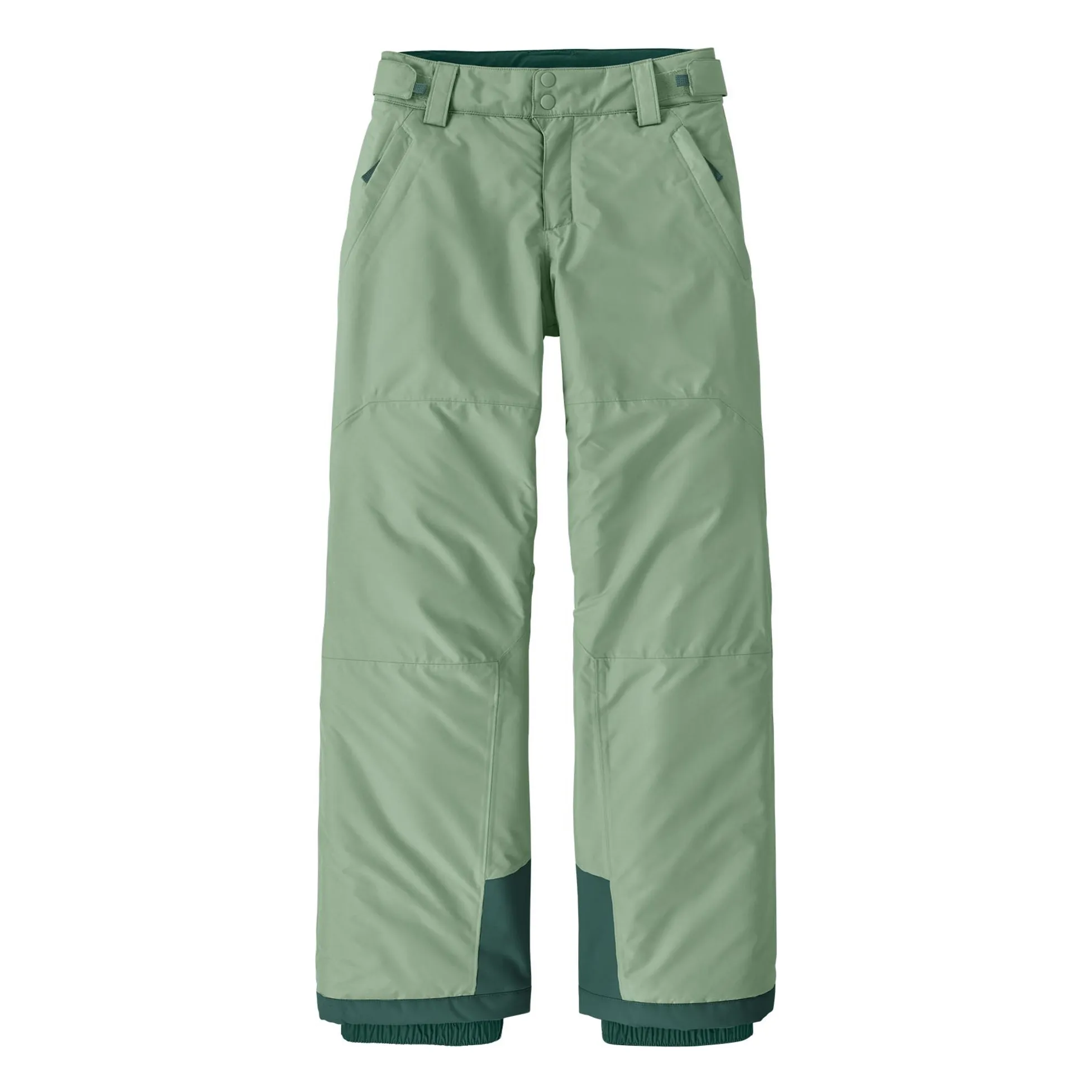 Patagonia Girls Pale Green Powder Town Recycled Fiber Ski Pants