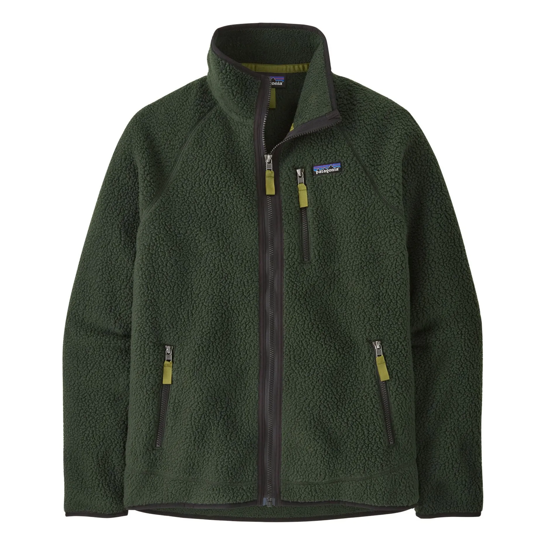 Patagonia Dark Green Retro Pile Recycled Fiber Fleece Jacket