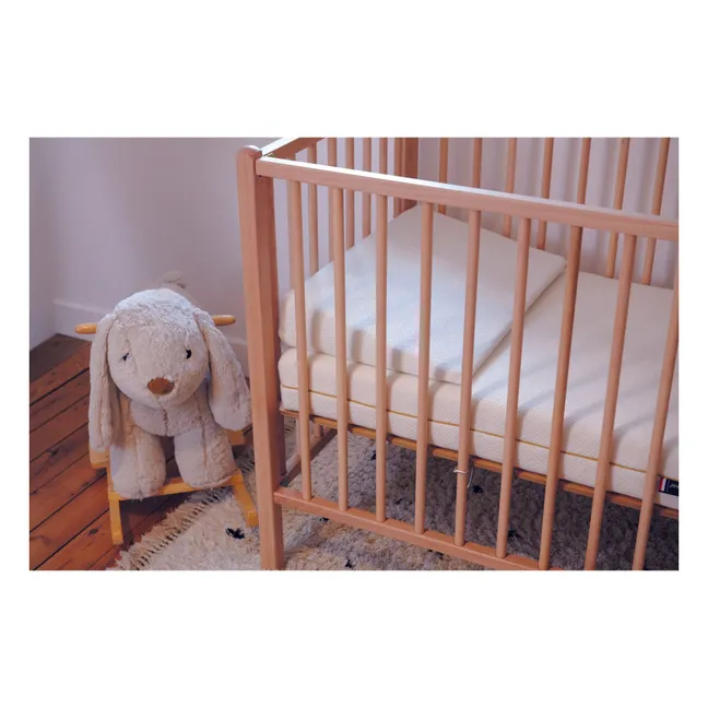 Schräge Ebene 10° Baumwolle für Babybett | Weiß