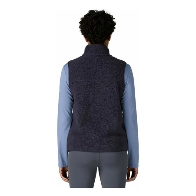 Veste Sans Manches Retro Pile Fibres Recyclées | Bleu marine