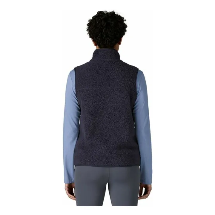 Veste Sans Manches Retro Pile Fibres Recyclées | Bleu marine- Image produit n°2