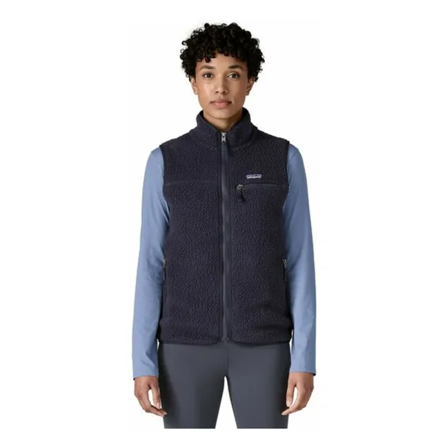 Veste Sans Manches Retro Pile Fibres Recyclées | Bleu marine