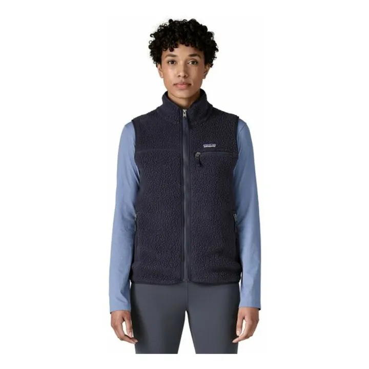 Veste Sans Manches Retro Pile Fibres Recyclées | Bleu marine- Image produit n°1