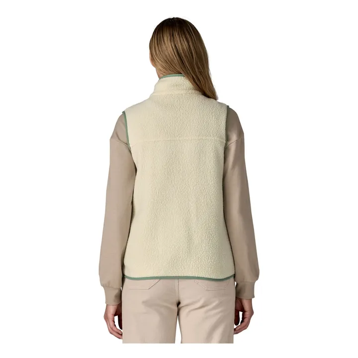 Veste Sans Manches Retro Pile Fibres Recyclées | Beige- Image produit n°3