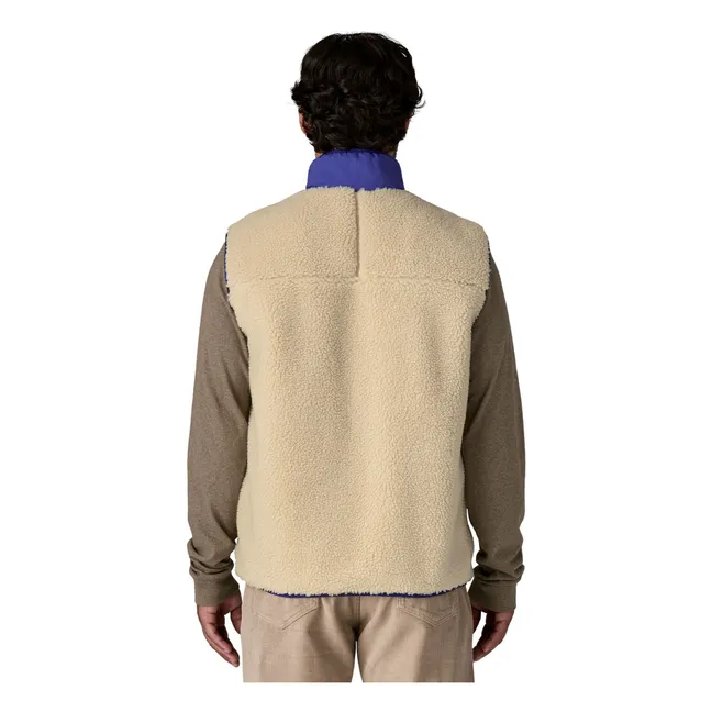 Chaqueta clásica sin mangas Retro-X Fibras recicladas | Beige