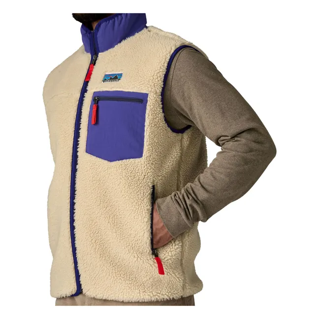 Chaqueta clásica sin mangas Retro-X Fibras recicladas | Beige
