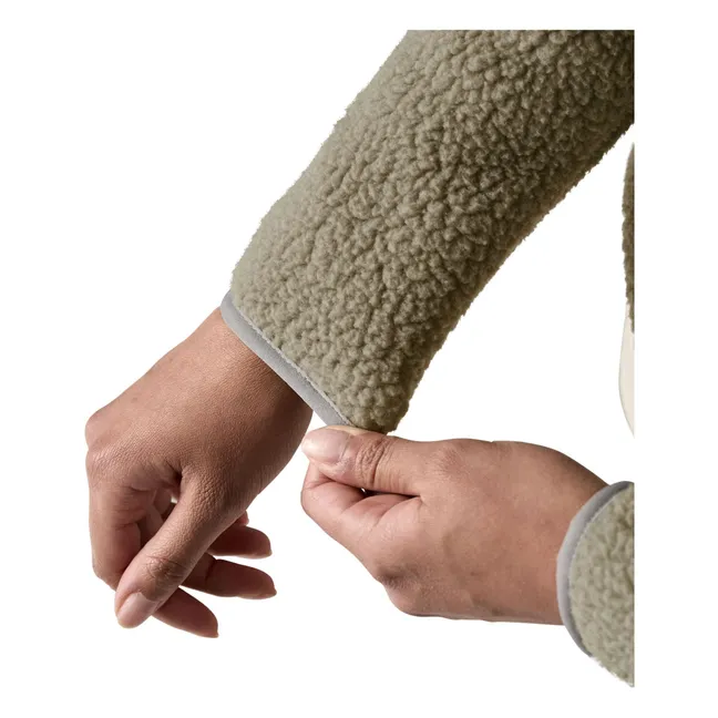 Polaire Retro Pile Marsupial Fibres Recyclées | Gris clair