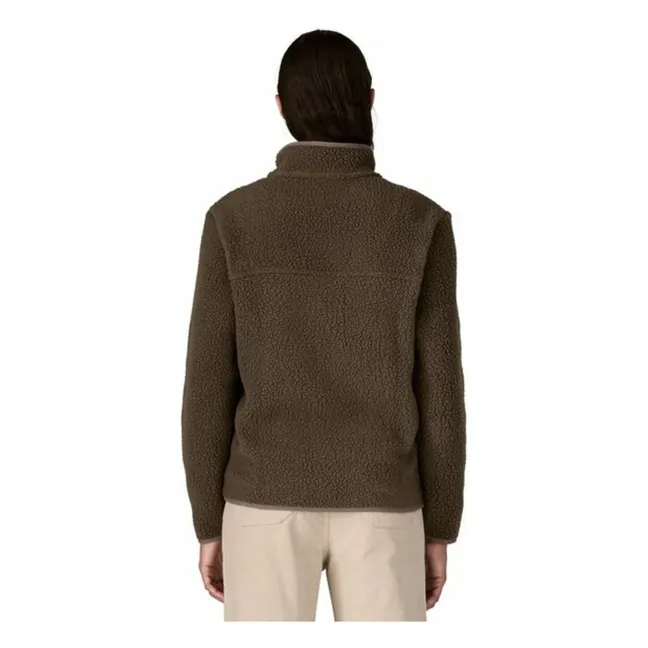 Veste Polaire Retro Pile Fibres Recyclées | Marron