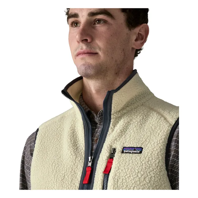 Veste Sans Manches Retro Pile Fibres Recyclées | Naturel