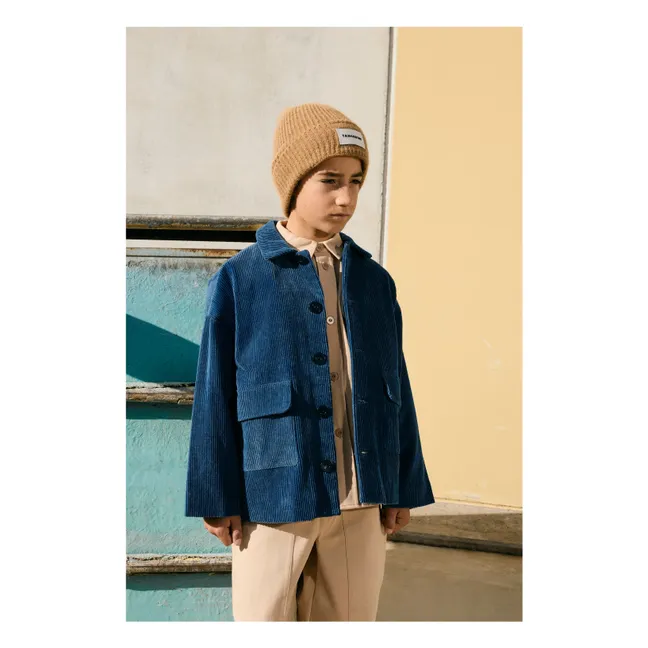 Chaqueta de pana de algodón orgánico | Azul