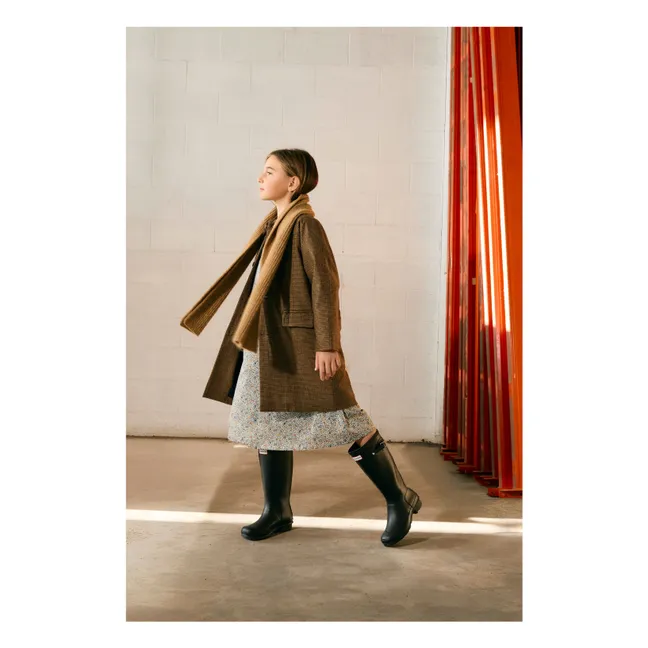 Manteau Carreaux Laine | Marron