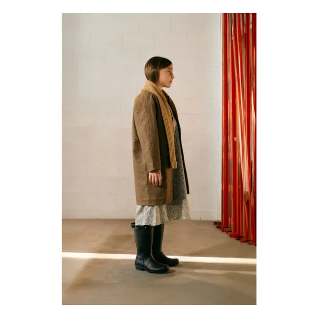 Manteau Carreaux Laine | Marron