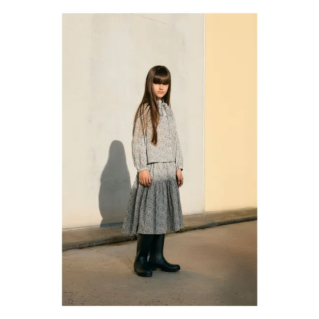 Liberty Mao collar blouse | Blue