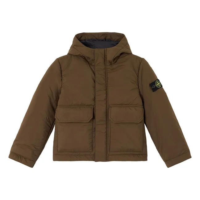 Parka Courte Logo | Marron