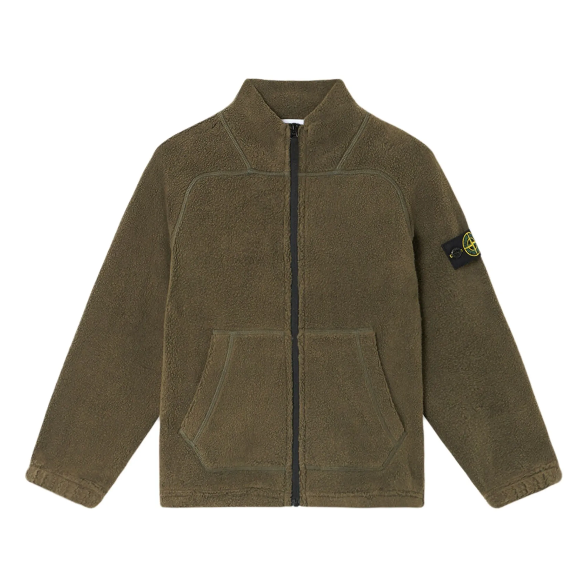 Stone Island Khaki Sherpa-Style Jacket