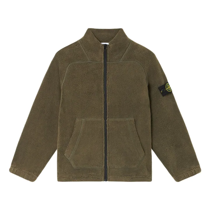 Veste Façon Sherpa  | Vert kaki- Image produit n°0