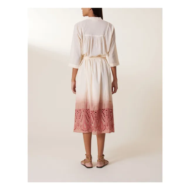 Rimi Tie &amp; Dye Organic Cotton Dress  | Coral