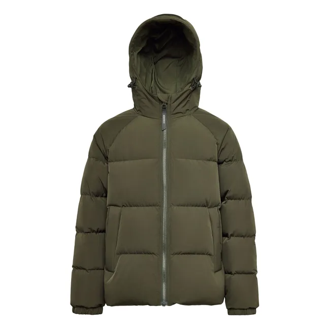 Chaqueta de plumón Sten Smooth de fibra reciclada | Verde Kaki