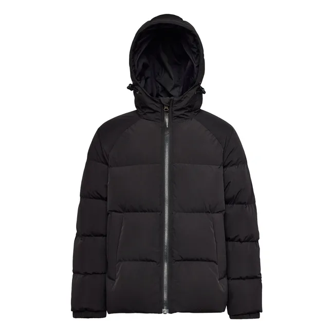 Chaqueta de plumón Sten Smooth de fibra reciclada | Negro