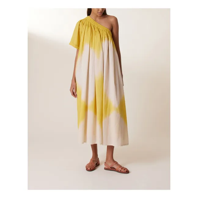 Ryota Tie &amp; Dye organic cotton dress | Mustard