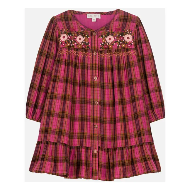 Vestido Massilia de algodón orgánico | Rosa Fushia