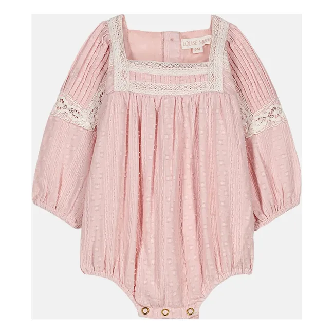 Pelele Janetta de algodón orgánico | Rosa Pálido