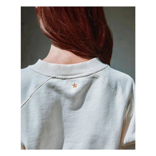 Sweat Carl Sigle Coton Bio | Crème