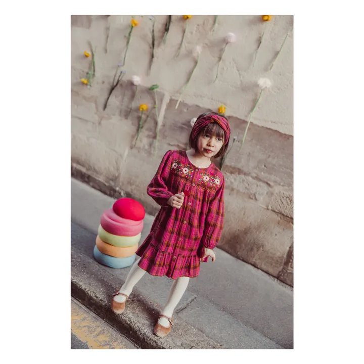 Vestido Massilia de algodón orgánico | Rosa Fushia- Imagen del producto n°4