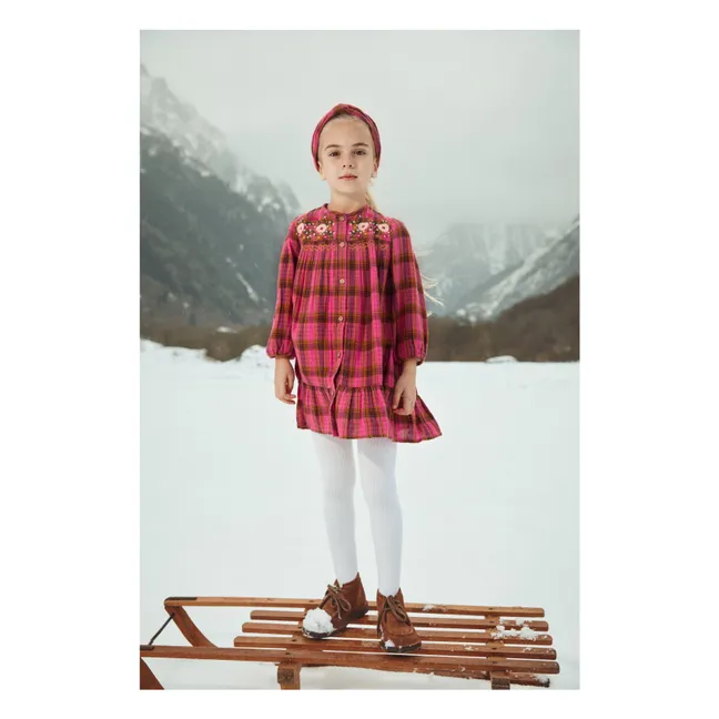 Vestido Massilia de algodón orgánico | Rosa Fushia
