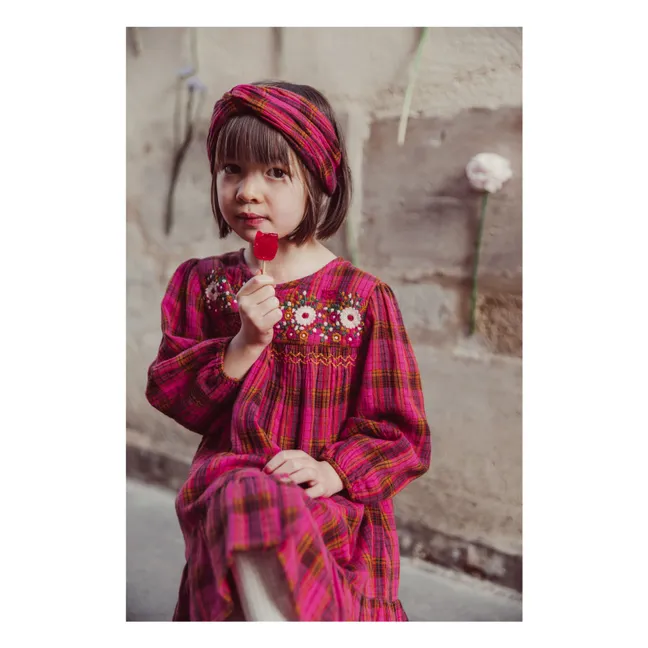 Massilia organic cotton dress | Fuchsia