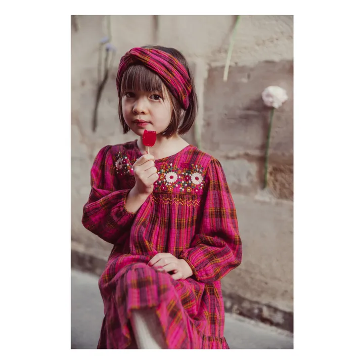 Vestido Massilia de algodón orgánico | Rosa Fushia- Imagen del producto n°5