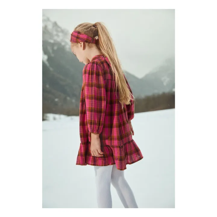 Julie Carreaux Organic Cotton Headband | Fuchsia- Product image n°3