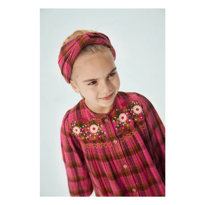 Julie Carreaux Organic Cotton Headband | Fuchsia- Product image n°1